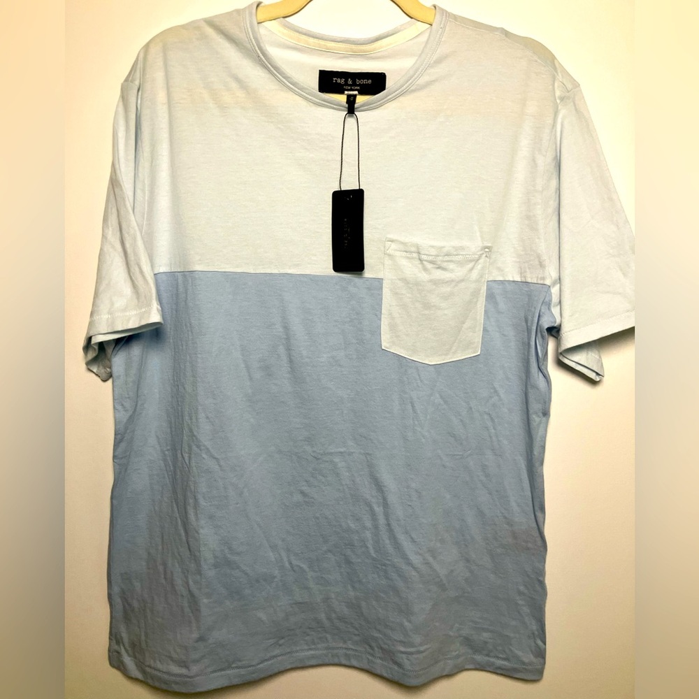 RAG & BONE [NWT] Lawrence Colorblock Pima-Cotton Pocket T-Shirt in Size MEDIUM